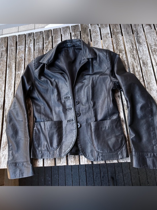 Canali Jackets & Blazers - Canali Vintage Black Leather Jacket